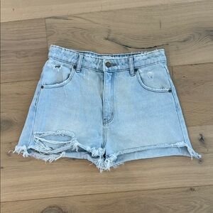 ROLLA'S Light Blue Distressed Jean Shorts